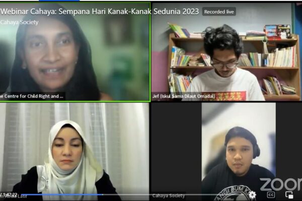 Screenshot of speakers in webinar